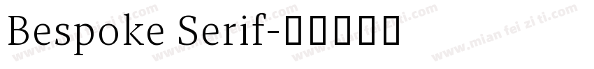 Bespoke Serif字体转换